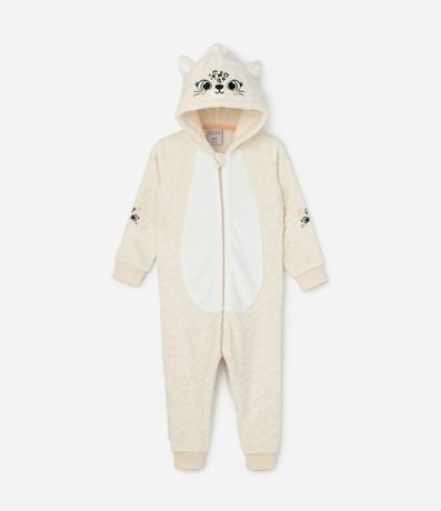 Pijama Jumper Infantil con Bordado Leopardo - Talle 2 a 12 años