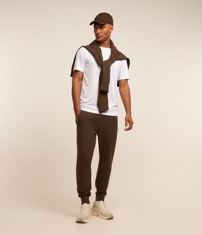 Pantalón Deportivo Liso en Algodón