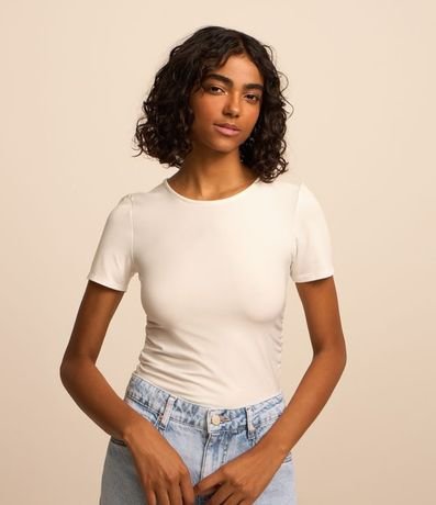 Body con Drapeado Lateral y Manga Corta 5