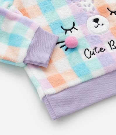 Pijama Infantil en Fleece con Bordado de Carita - Talle 2 a 4 años 8
