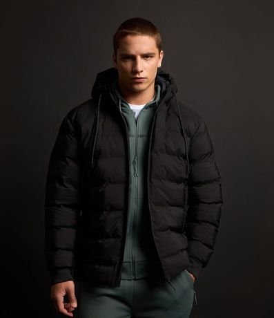 Campera Puffer Deportiva sin Costura con Capucha 3