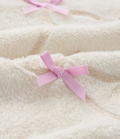 Pijama Largo Infanril en Fleece con Bordado de Coneja y Lacitos - Talle 5 a 14 años 5