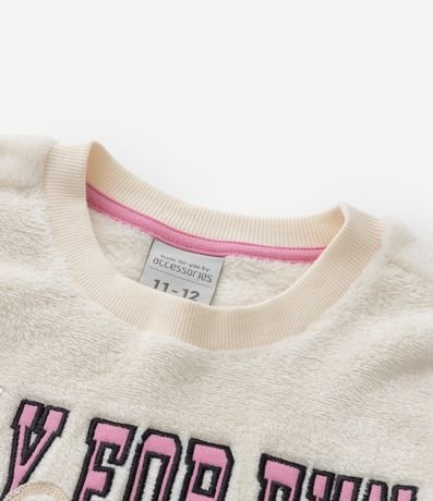 Pijama Largo Infanril en Fleece con Bordado de Coneja y Lacitos - Talle 5 a 14 años 7
