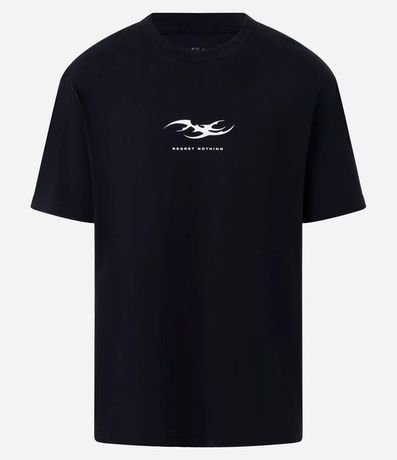 Remera Relaxed en Algodón con Estampa Lettering 6