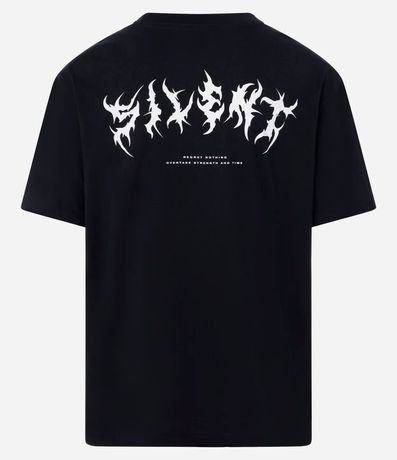 Remera Relaxed en Algodón con Estampa Lettering 7