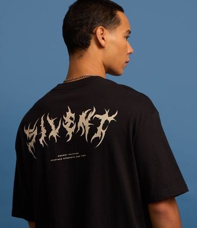 Remera Relaxed en Algodón con Estampa Lettering 4