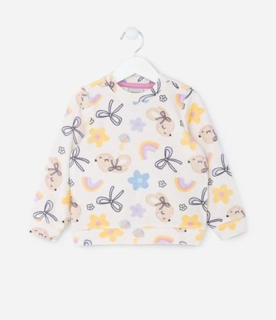 Pijama Largo Infantil en Plush con Estampa Ratita - Talle 1 a 4 años 2