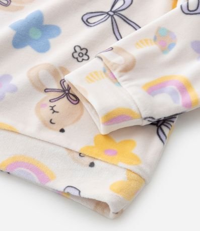 Pijama Largo Infantil en Plush con Estampa Ratita - Talle 1 a 4 años 4