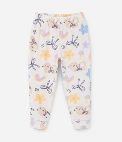 Pijama Largo Infantil en Plush con Estampa Ratita - Talle 1 a 4 años 5