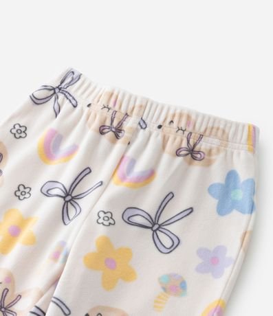 Pijama Largo Infantil en Plush con Estampa Ratita - Talle 1 a 4 años 7