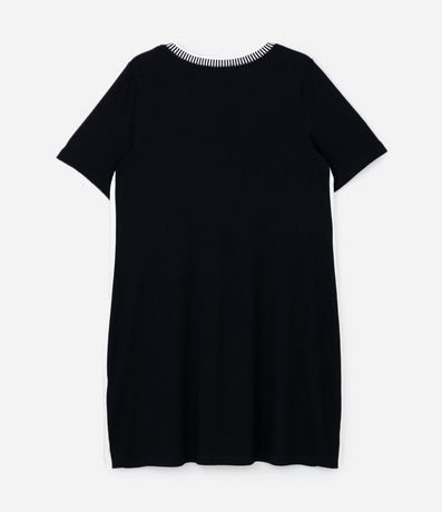 Vestido en Viscosa con Cuello V de Punto Curve & Plus Size 5
