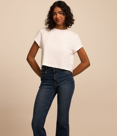 Pantalón Flare Jeans y Bajo con Corte a Hilo 2