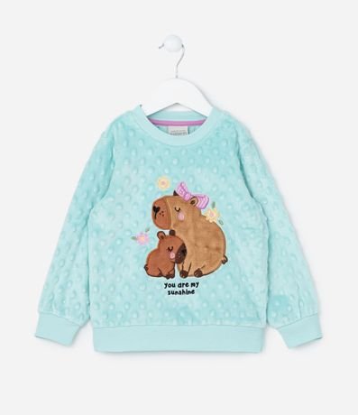 Pijama Infantil en Plush con Bordado de Carpinchos - Talle 2 a 4 años 2
