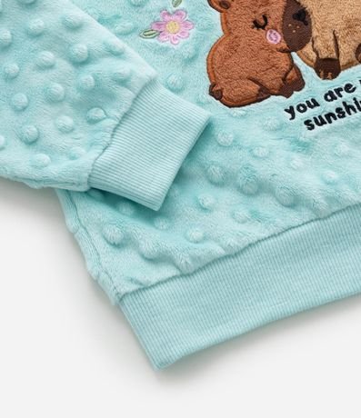 Pijama Infantil en Plush con Bordado de Carpinchos - Talle 2 a 4 años 7
