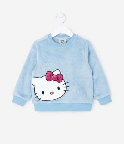 Pijama Infantil en Fleece con Bordado Hello Kitty con Lazo - Talle 2 a 14 años 2