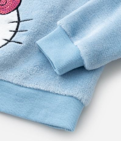 Pijama Infantil en Fleece con Bordado Hello Kitty con Lazo - Talle 2 a 14 años 6