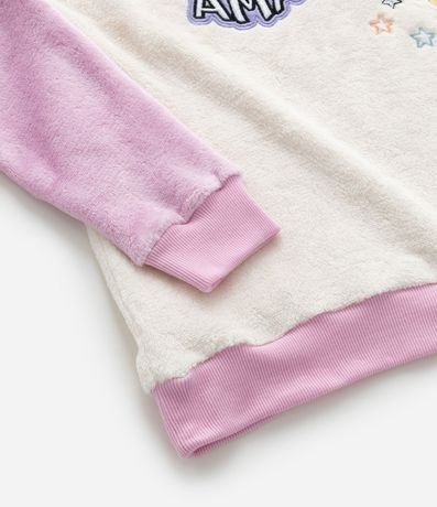 Pijama Infantil en Fleece con Bordado Lettering Amazing - Talle 5 a 14 años 7