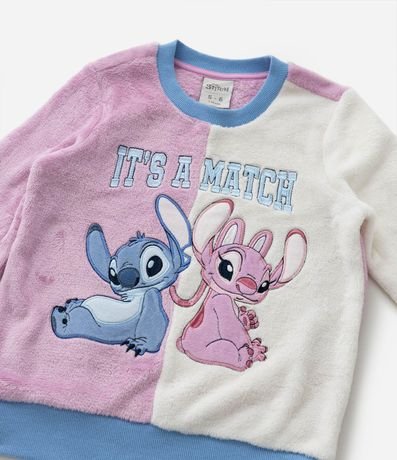 Pijama Infantil en Fleece con Bordado Angel y Stitch - Talle 5 a 14 años 9