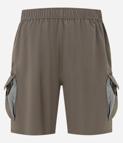 Bermuda Baggy con Cintura Elástica Cinturón Ajustable y Bolsillo Cargo 4