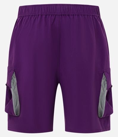 Bermuda Baggy con Cintura Elástica Cinturón Ajustable y Bolsillo Cargo 4