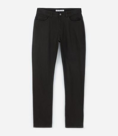 Pantalón en Sarga con Trabillas en la Cintura y Bolsillos