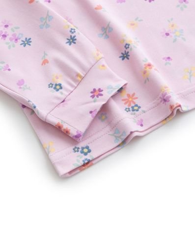 Pijama Largo Infantil con Estampa Floral - Talle 2 a 4 años 9