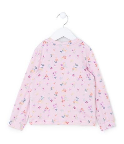 Pijama Largo Infantil con Estampa Floral - Talle 2 a 4 años 3