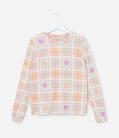 Pijama Largo Infantil con Tacto Suave y Estampa de Cuadros - Talle 5 a 14 años 2