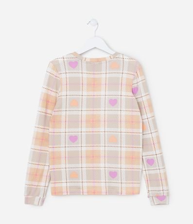 Pijama Largo Infantil con Tacto Suave y Estampa de Cuadros - Talle 5 a 14 años 3