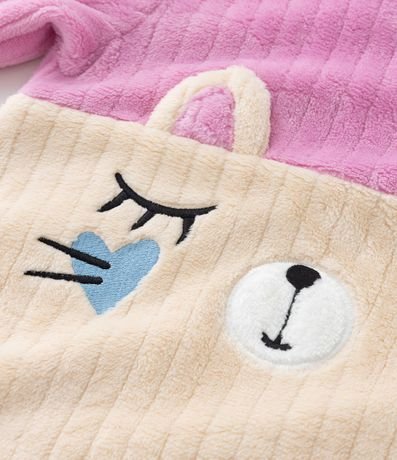 Pijama Jumper Infantil en Fleece con Bordado Gatita - Talle 1 a 4 años 4