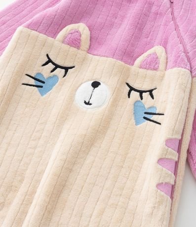 Pijama Jumper Infantil en Fleece con Bordado Gatita - Talle 1 a 4 años 7