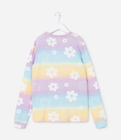 Pijama Infantil Tricosado con Estampa de Flores - Talle 5 a 14 años 3