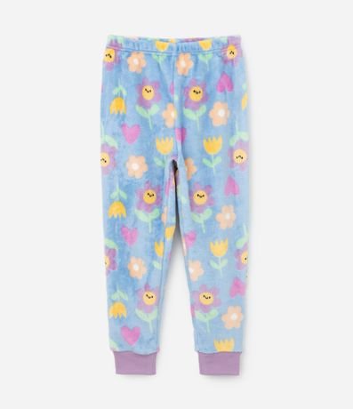 Pijama Infantil en Fleece con Bordado Flor - Talle 2 a 6 años 8