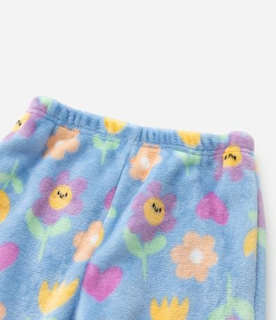 Pijama Infantil en Fleece con Bordado Flor - Talle 2 a 6 años 10