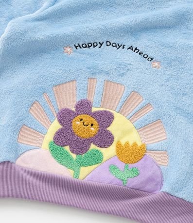 Pijama Infantil en Fleece con Bordado Flor - Talle 2 a 6 años 11