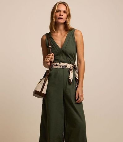 Mono Largo en Sarga con Detalle Entrelazado 2