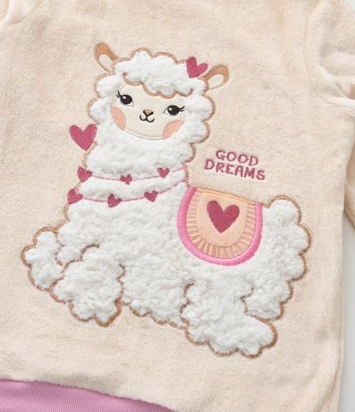 Pijama Infantil en Fleece con Bordado Llama - Talle 5 a 14 años 11