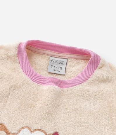 Pijama Infantil en Fleece con Bordado Llama - Talle 5 a 14 años 5