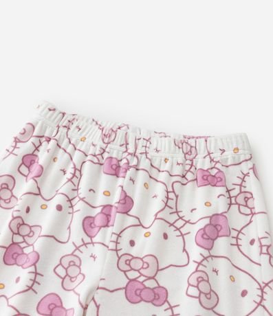 Pijama Infantil en Plush con Estampa Hello Kitty - Talle 4 a 14 años 5