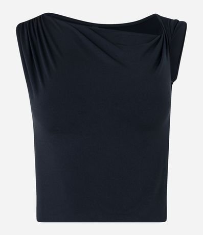 Blusa Musculosa con Escote Diferenciado y Fruncido en el Hombro 5