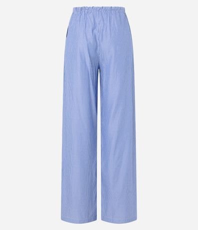 Pantalón en Tricolina Rayada y Lazo en la Cintura 6