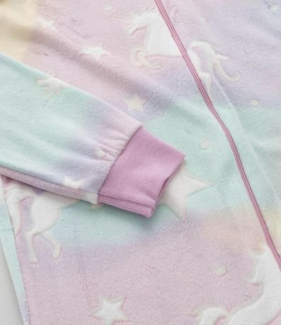 Pijama Jumper Infantil en Plush con Estampa Unicórnio - Talle 3 a 12 años 6
