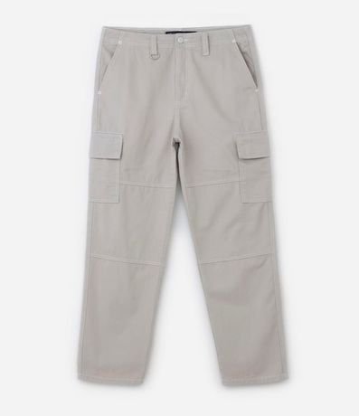 Pantalón Baggy en Sarga con Pespuntes Contrastantes 5