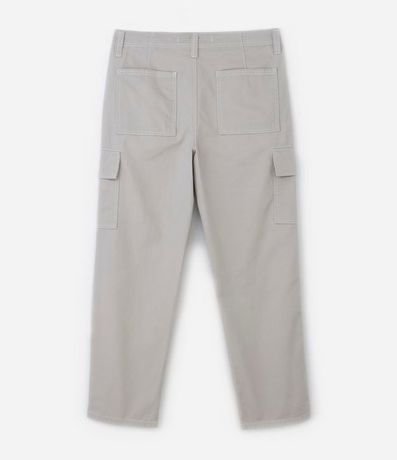 Pantalón Baggy en Sarga con Pespuntes Contrastantes 6