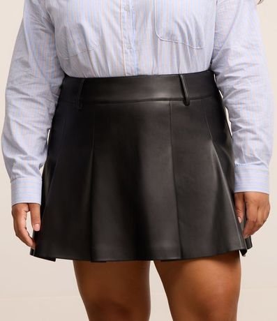 Pollera Corta en Material Sintético Plegado Curve & Plus Size 2