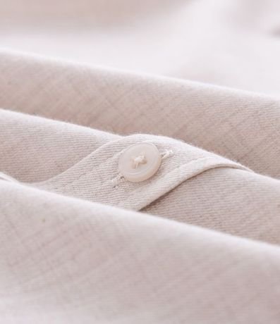 Camisa en Algodón con Botones Delanteros y Efecto Melange 6