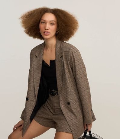 Blazer Oversized Sastrería de Cuadros