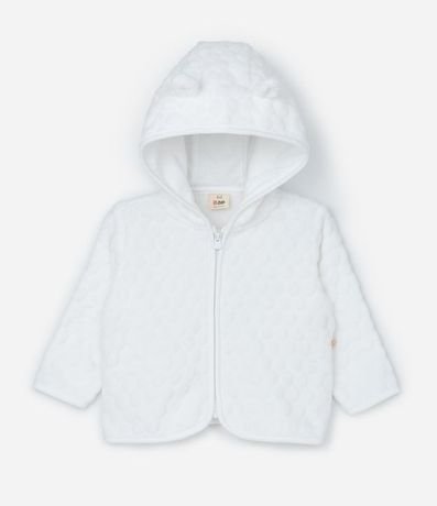 Conjunto Infantil con Capucha y Textura de Lunares - Talle 0 a 18 meses 2