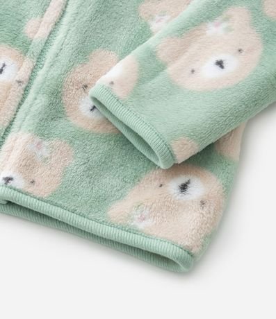 Conjunto Largo Infantil en Fleece Estampado de Osita - Talle 0 a 18 meses 9