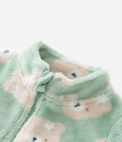 Conjunto Largo Infantil en Fleece Estampado de Osita - Talle 0 a 18 meses 6